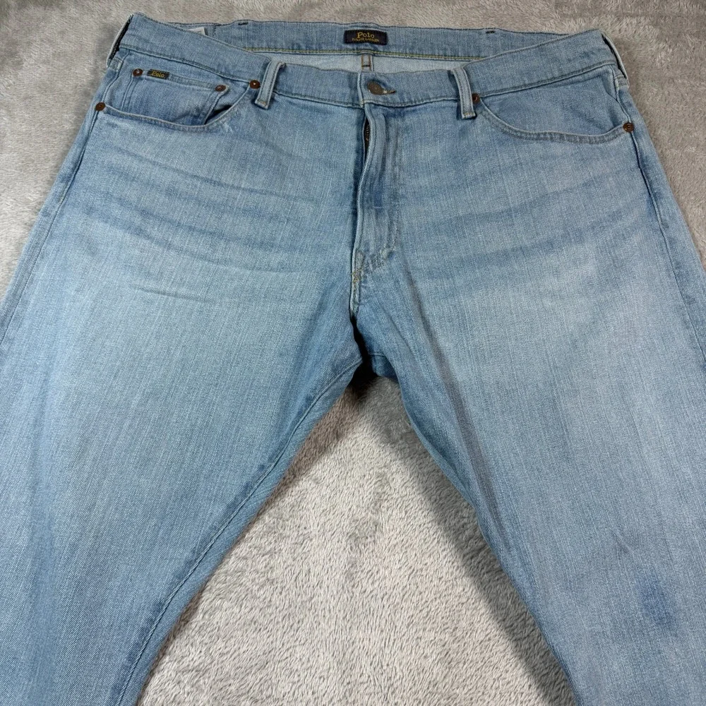 Polo Ralph Lauren Jeans Sullivan Slim Mens 38x30 Light Blue Stretch Straight Leg